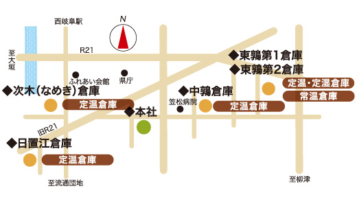 営業倉庫事業地図